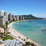 Sheraton Waikiki - 21F部屋のバルコニーからの眺め
