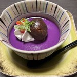 深雪温泉 - 紫いもプリン