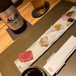 酒と蕎麦 まき野 - お刺身　盛り合わせ