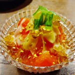 こだわりもん一家 - ナイスな組み合わせの「ガリとまと」