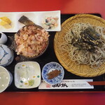 すみげん - のりかけざる￥825+かつお飯セット￥550