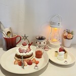 パティスリー ドュ ジュール ジュイサンス - 見た目も可愛いクリスマスホットケーキ(๑˃̵ᴗ˂̵)