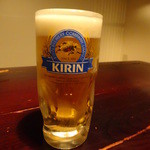 中目黒 炙家鐵玄 - 生ビール（中）