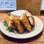 町屋 あかりや - アジフライタルタルソース