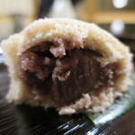 京都 吉兆 - そば万頭断面アップ