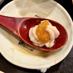 鮨 喜一 - 白子の雲丹のせ