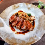 銀次郎 - 肉料理　フランス産　子羊のロースト　（友人）