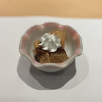 赤坂 鮨 天ぷら 祇園いわい - わらび餅と林檎のコンポート