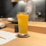 赤坂 鮨 天ぷら 祇園いわい - みかんソーダ