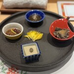 赤坂 鮨 天ぷら 祇園いわい - 前菜盛り合わせ