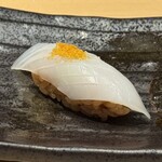 赤坂 鮨 天ぷら 祇園いわい - アオリイカカラスミ乗せ