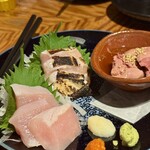 佐五右衛門 - 鳥刺し3点盛り合わせ