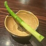 野口太郎 - グリーンアスパラ 肉味噌と