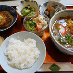 プッチー - カレーうどん定食550円(^｡^)