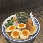 らーめん くじら軒 - パーコ麺醤油濃口味　味玉ダブル