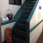 Koshibashokudou - 2014.11
                      不動産屋の入口を入ってこの階段を上がります。