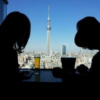 スカイツリービューレストラン 簾 - スカイツリー　バックに