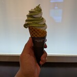 ひなたの湯 - 注文：ソフトクリームミックス(バニラ＆抹茶)---450円