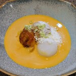 sabi - チャイアイスと白玉が入ったカボチャのチェー