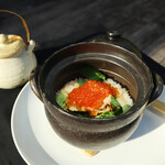 石の蔵 - 甘鯛と菊芋の土鍋炊きご飯　いくら