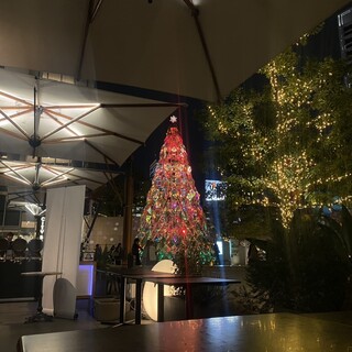 イルミネーションを眺めながら楽しむイタリアンディナー