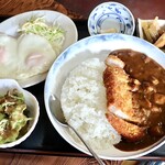 鈴屋食堂 - 料理写真:かつカレー＋目玉焼