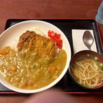 古謝そば屋 - カツカレー(950), ミニそば(100)