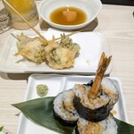 さかな酒場 魚星 - 天巻き、鮮魚の梅しそ天