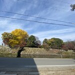 ポム・ダムール - 目の前が彦根城のお堀です