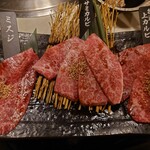 焼肉酒場 牛膳 - 盛り合わせの【ミスジ】·【ササミカルビ】·【上カルビ】