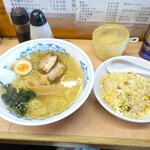 雨風本舗 - 塩ラーメン＆半チャーハン