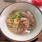 みなと食堂 - 鰹塩そばの小さい＋ソーキ