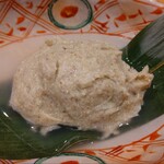 自家製粉そば 幸町 満留賀 - 粗挽きそばがき