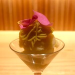 RISTORANTE IL NODO - シナノゴールドのソルベ モンブラン風