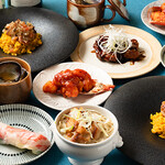 究極のハンバーグと窯焼きピザ trinity&夙川桜庵 - 料理写真:コース料理集合（和洋折衷のお酒にあうおつまみなどを高級食材で作っています）