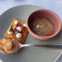アルヴァ(アマン東京) - 前菜　ミネステローネは優しいお味。