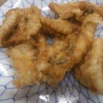 まるしん - 大ぶりの穴子天です。
