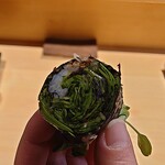 鮨 三心 - ハーブの昆布締め(広島県梶谷農園)