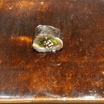 鮨 三心 - ニシン、芽葱、昆布締め