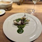 Si.ba.ki  - 鮮魚のポワレ 春菊のリゾット