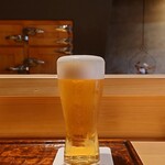 鮨 三心 - 生ビール