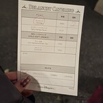 デランシー・ケータリング - オーダー表