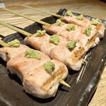 純・懐石焼鳥 串焼ちゃぼ蔵 - 「焼鳥コース（税込￥3,300）」【焼物】おまかせ七本の《ささみ(しお)》