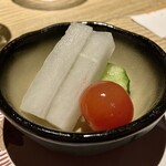 純・懐石焼鳥 串焼ちゃぼ蔵 - 「焼鳥コース（税込￥3,300）」【香物】自家製の浅漬け