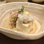 純・懐石焼鳥 串焼ちゃぼ蔵 - 「焼鳥コース（税込￥3,300）」【煮物】厚揚げの焼びたし
