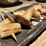 純・懐石焼鳥 串焼ちゃぼ蔵 - 「焼鳥コース（税込￥3,300）」【焼物】おまかせ七本の《えりんぎ》