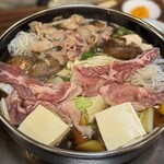 コロムビア - 割下を注ぎ、豚肉in