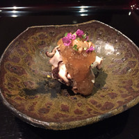 日本料理 晴山 - ほたて、しいたけ ジュレがけ