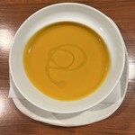 リストランテ野呂 - 南瓜の温かいポタージュスープいポタージュスープ