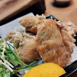 酒場 やまと - 鶏むね肉の唐揚げ。ほとんど衣が無いのは奇跡、衣は剥ぐ私がそのまま食べられました。